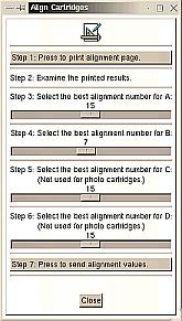 Reduced Image of Cartridge Alignment Window