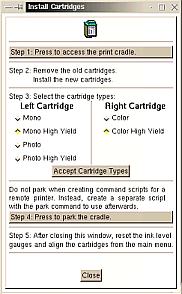 Reduced Image of Cartridge Install Window